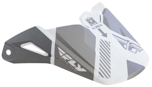 Fly Racing - Fly Racing Visor for Elite Onset Helmets - Matte White/Gray - 73-88000