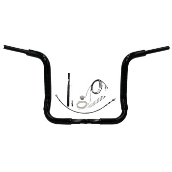 Fat Baggers, Inc. - Fat Baggers, Inc. 1-1/2in. EZ Install Round Top Handlebar Kit - Black - 819414-B