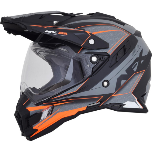 AFX - AFX FX-41DS Eiger Helmet - 0110-5355 - Frost Gray/Neon Orange - Small
