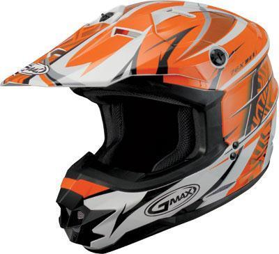 G-Max - G-Max Visor for GM76X Player Graphic Helmet - Orange/White/Black - G076013