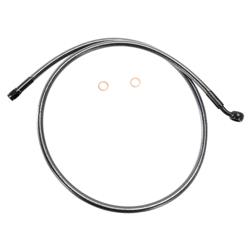 Magnum - Magnum Black Pearl Designer Series ABS Front Upper Brake Line - 10mm., 35deg. Banjo - 40in. - AS47140