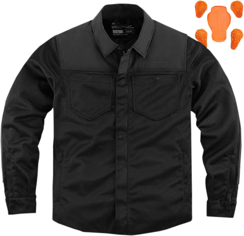 Icon - Icon Upstate Riding Shirt Jacket - 2820-5084 - Black - Small