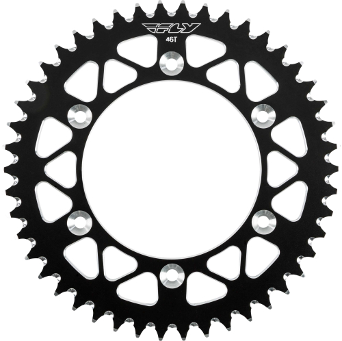 Fly Racing - Fly Racing Aluminum Rear Sprocket - Black - 46T - 316-46 BLK