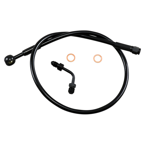 Magnum - Magnum Black Coated XR Stainless Upper Front Brakeline Kit with Black Fittings - 26in. Total Length - SBB1506-26