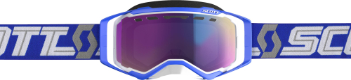 Scott USA - Scott USA Prospect Snowcross Goggles - 262581-1029315 - White/Blue / Amp Teal Chrome Lens - OSFM