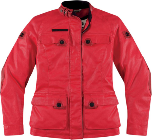 Icon - Icon 1000 Akorp Womens Jacket - 2822-0523 - Mischief Red - Medium