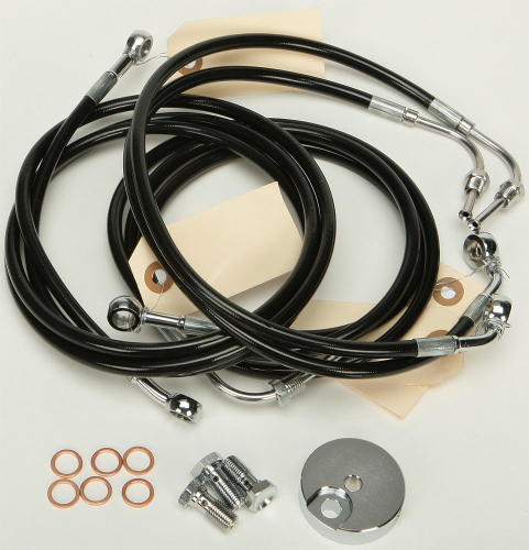 HardDrive - HardDrive Black Vinyl Brakeline Kit - +12in. Length - HD-0405-BK