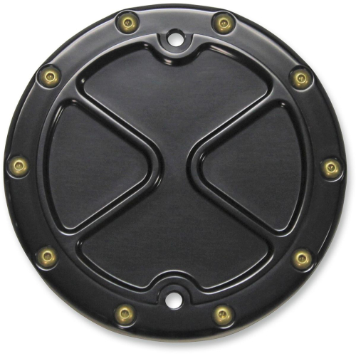 Carl Brouhard Designs - Carl Brouhard Designs Bomber Series Derby Cover - Black Anodized - BS-DBIS-B