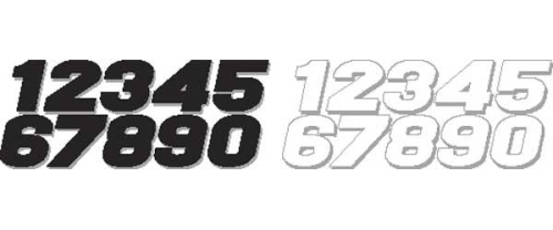 N-Style - N-Style SX Pros Stick-On Number - 5in. - No.1 - White - NSX5-1W