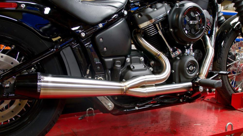 Sawicki Speed Shop - Sawicki Speed Shop M8 Softail Exhaust System - Brushed Stainless Steel - FMOT-0650