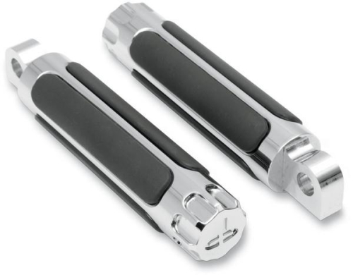 Drag Specialties - Drag Specialties Straight Cut Male Mount Footpegs - Chrome - P17-09A8CDS