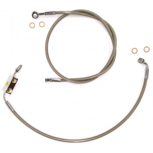 Magnum - Magnum Clear Coated XR Stainless Front Brakeline Kit - 21in. Upper Brake Length - SSC132621