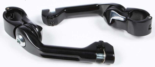 HardDrive - HardDrive Adjustable Highway Peg Mounts - Long - Black - 15-811BK