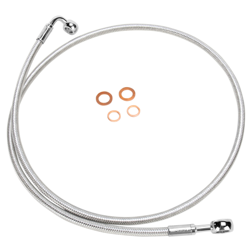Magnum - Magnum Sterling Chromite II E-Z Align Single Disc Front Brake Line - 180deg. Top Angle - 56in. - 36456SW