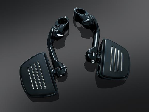 Kuryakyn - Kuryakyn Premium Mini Boards Tour-Tech Adjustable Cruise Mounts - Long Arm - Gloss Black - 7598