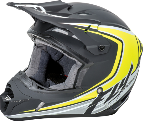 Fly Racing - Fly Racing Kinetic Fullspeed Youth Helmet - 73-3375YM - Matte Black/Hi-Vis - Medium