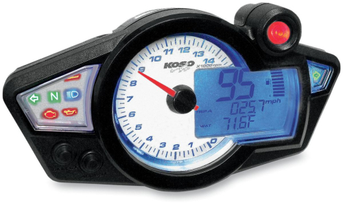 Koso North America - Koso North America RX-1N GP-Style Speedometer - White - BA011BO2