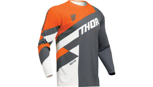 Thor - Thor Sector Checker Jersey - 2910-7588 - Charcoal/Orange - Medium