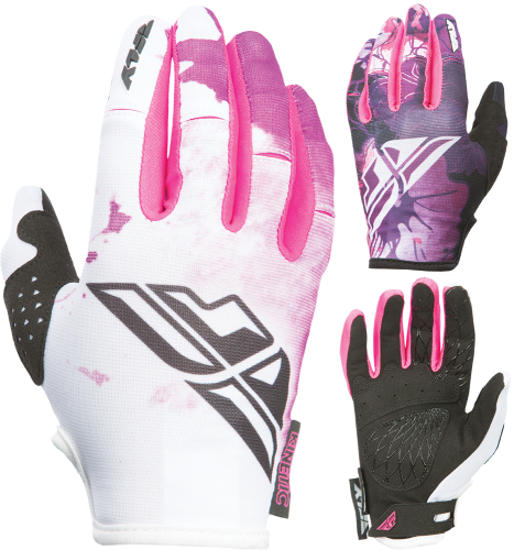 Fly Racing - Fly Racing Kinetic Womens Gloves (2017) - 370-61208 - Pink/Purple - Large