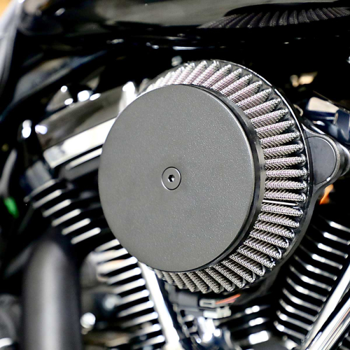 LA Choppers - LA Choppers Plain Cover Big Air Cleaner - Black - LA-2392-00B