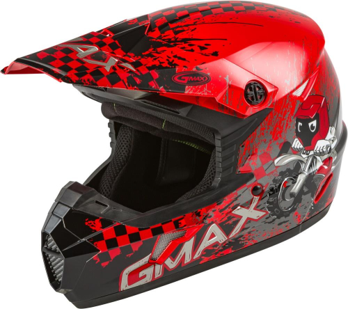 G-Max - G-Max MX-46Y Anim8 Youth Helmet - G3461372 - Red/Black/Silver - Large