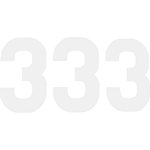 N-Style - N-Style Pros 6 Stick-On Number - 6.5in. - No.3 - White - NVI-3W