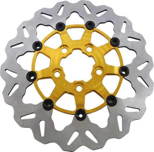 Galfer Brakes - Galfer Brakes Floating Wave Rotor - Full Floating with Gold Carrier - DF681CW-G