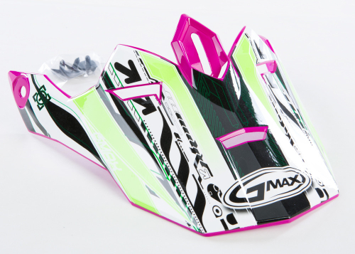 G-Max - G-Max Visor for GM76X X-Tron Helmet - Hi-Viz Purple/Green - G076064