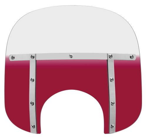 Memphis Shades - Memphis Shades Memphis Fats Windshield (9in. Cutout) - 13in. - Gradient Ruby - MEM3512