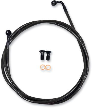 LA Choppers - LA Choppers Midnight Standard Brake Lines - 12-14in. Ape Hangers - LA-8150B13M