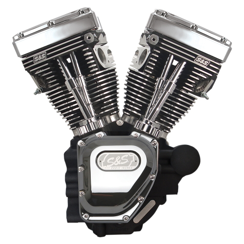 S&S Cycle - S&S Cycle T111 Long-Block Engine - Wrinkle Black/Chrome - 310-0402A