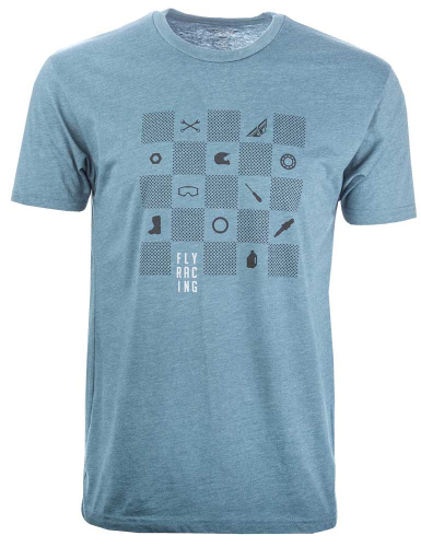 Fly Racing - Fly Racing Checkers T-Shirt  - 352-1041S - Indigo - Small