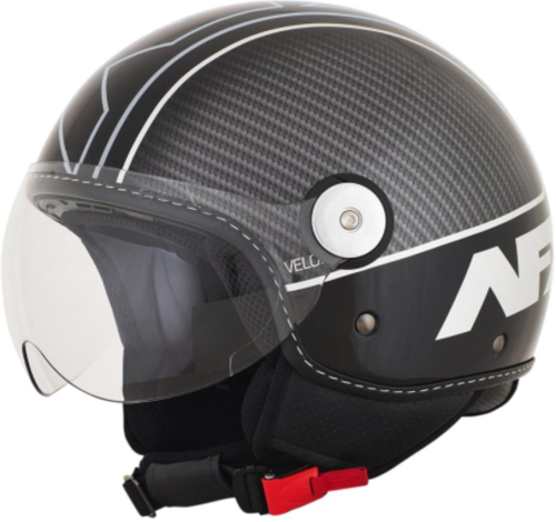 AFX - AFX FX-33 Scooter Veloce Helmet - 01060706 - Black/Silver - X-Large