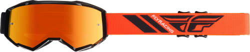 Fly Racing - Fly Racing Zone Youth Goggles - 37-5163 - Black/Orange / Orange Mirror/Smoke Lens - OSFM
