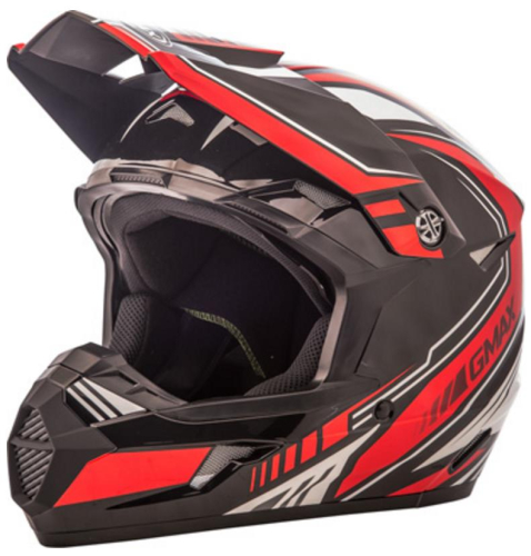 G-Max - G-Max MX46 Uncle Youth Helmet - G3467200 TC-1 - Black/Red - Small