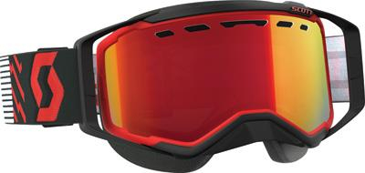 Scott USA - Scott USA Prospect Snowcross Goggles - 262581-1018312 - Red/Black / Amp Red Chrome Lens - OSFM
