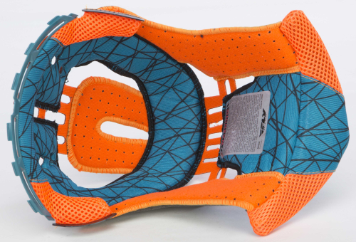 Fly Racing - Fly Racing Liner for 2015 & Newer Formula Helmets - Teal/Orange - 2XL (8mm) - 73-4706XX