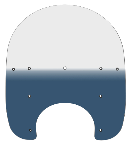 Memphis Shades - Memphis Shades OEM Replacement Windshield - 17in. - Gradient Blue - MEP6226