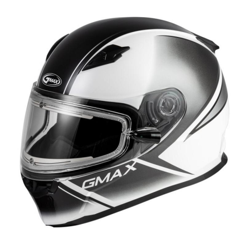 G-Max - G-Max FF49S Hail Helmet with Electric Shield - G4491018 - White/Black - 2XL