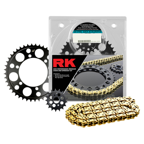 RK - RK OEM Replacement Chain and Sprocket Kit - Gold - 3136-990EG