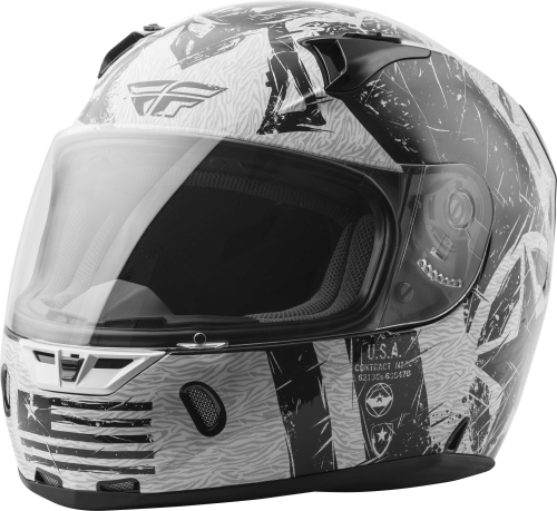 Fly Racing - Fly Racing Revolt FS Liberator Helmet - 73-8371-3 - Gloss White/Black - Medium