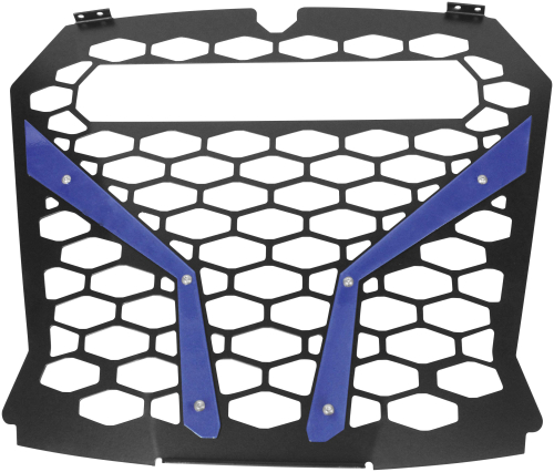 ModQuad - ModQuad Front Grill with Light Bar Cutout - Black/Blue - RZR-FGL-XP1KS-BL