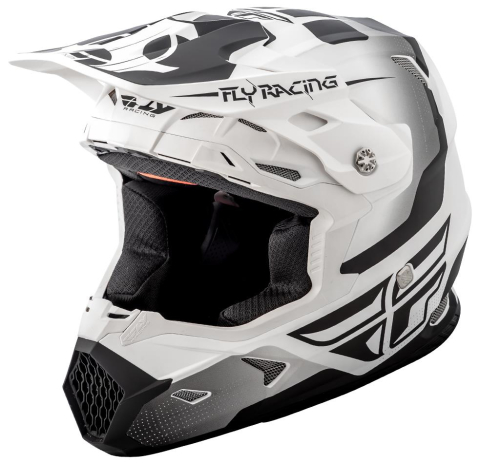 Fly Racing - Fly Racing Toxin Original Helmet - 73-8510M - Matte White/Black - Medium