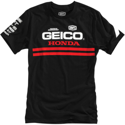 100% - 100% Contrail Geico T-Shirt - 32903-001-11 - Black - Medium