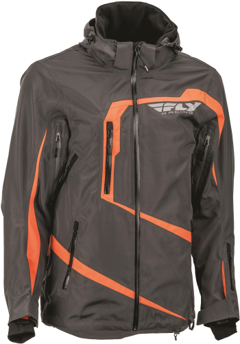 Fly Racing - Fly Racing Carbon Jacket - 470-40482X - Gray/Orange - 2XL