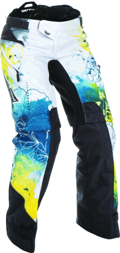 Fly Racing - Fly Racing Kinetic Womens Over the Boot Pants - 370-65810 - Teal/Yellow - 13-14