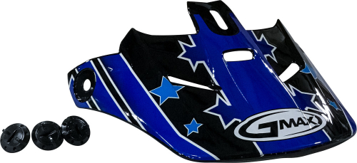 G-Max - G-Max Visor for GM46Y Youth Helmet - S/Star Black/Blue - G046118