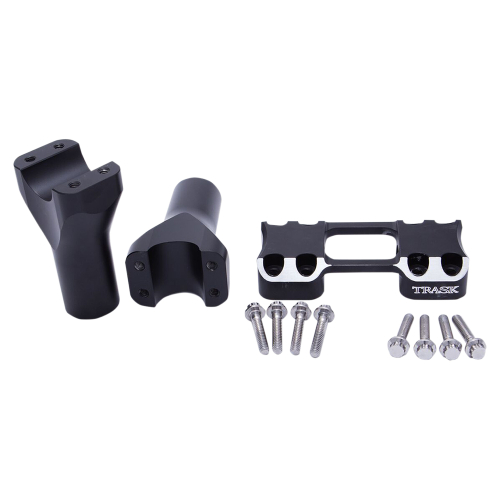 Trask Performance - Trask Performance Assault Risers for 1-1/4in. Handlebars - 4in. - Black Reverse Cut - TM-8601-4RC