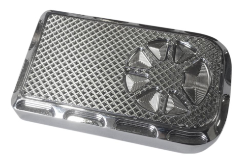 LA Choppers - LA Choppers Fusion Brake Pedal Cover - Artistic Chrome - LAF42001