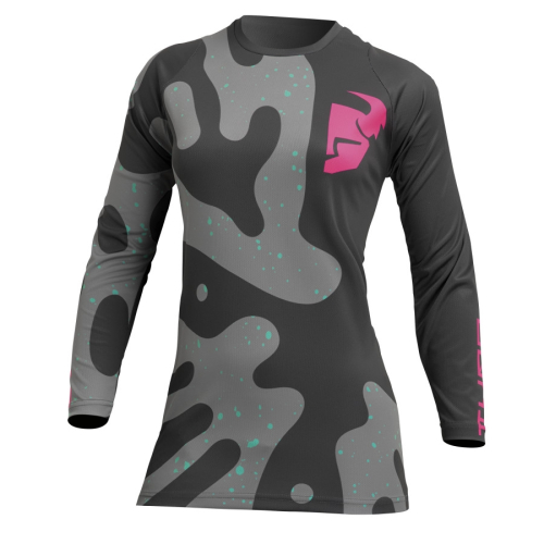 Thor - Thor Sector Disguise Womens Jersey - 2911-0258 - Gray/Pink - Small